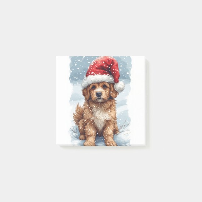Süßer Weihnachtshund  Post-it Klebezettel (Vorderseite)