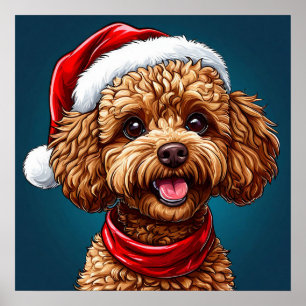 Süßer Weihnachtshund Poster