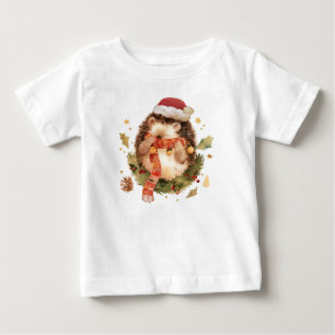 Süßer Weihnachtsigel Baby T-shirt