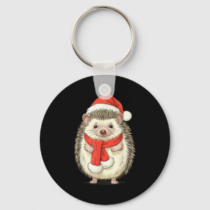 Süßer Weihnachtsigel Weihnachtsmann Schlüsselanhänger