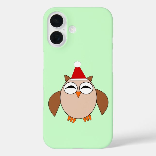 Süßer Weihnachtskauz iPhone 16 Hülle (Rückseite)