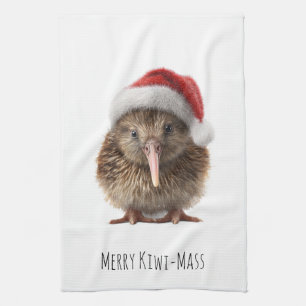 Süßer Weihnachtskiwi, individuell Geschirrtuch