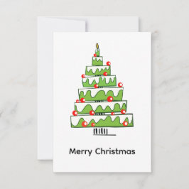 Süßer Weihnachtskuchbaum – Minimaler Feiertag  Dankeskarte