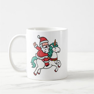 Süßer Weihnachtsmann auf einem Einhorn – Lieblich Kaffeetasse