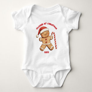 Süßer Weihnachtsmann-Baby-Body zum 1. Weihnachten Baby Strampler