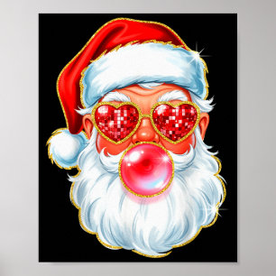 Süßer Weihnachtsmann-Bubble-Gum für Frauen, Teenag Poster