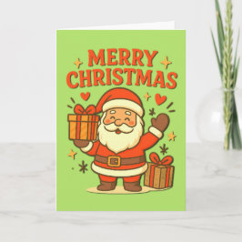 Süßer Weihnachtsmann - Frohe Weihnachten Karte