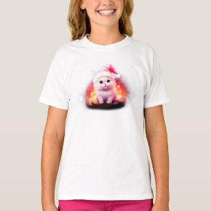 Süßer Weihnachtsmann-Katz T-Shirt