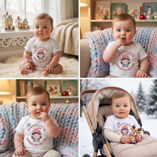 Süßer Weihnachtsmann Kleiner Superstar Helfer Baby T-shirt