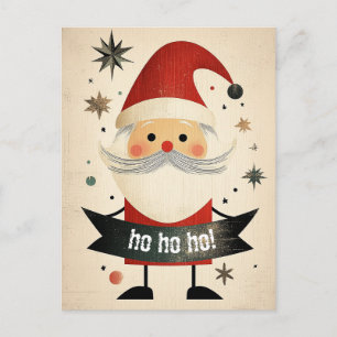 Süßer Weihnachtsmann mit anpassbarem Banner Feiertagspostkarte