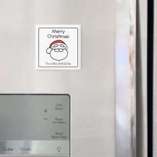 Süßer Weihnachtsmann mit roter Mütze Magnet