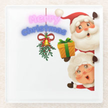 Süßer Weihnachtsmann & Mrs. Claus Frohe Weihnachts