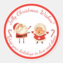 Süßer Weihnachtsmann & Mrs Claus Frohe Weihnachtsw