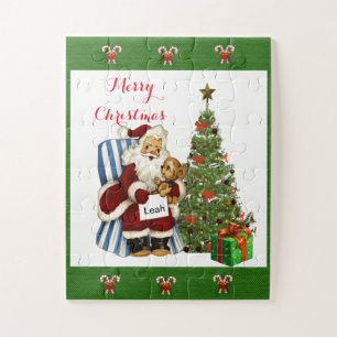 Süßer Weihnachtsmann personalisierter Vintage-Weih