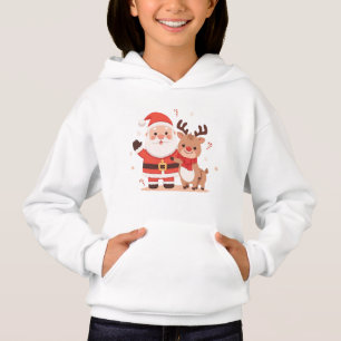 Süßer Weihnachtsmann & Rentier-Kinder-Weihnachts-H Hoodie