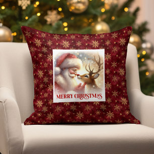 Süßer Weihnachtsmann Rudolph Weihnachts-Kissen   Kissen