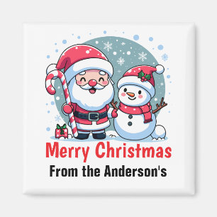 Süßer Weihnachtsmann und Schneemann Weihnachten Cu Magnet