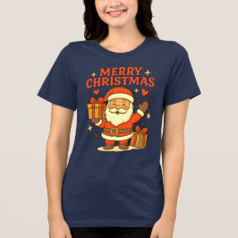 Süßer Weihnachtsmann - Weihnachtskunst – Frohe Wei Tri-Blend Shirt