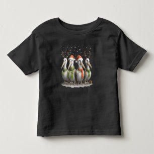 Süßer Weihnachtspelikan mit Santa-Hut Kleinkind T-shirt
