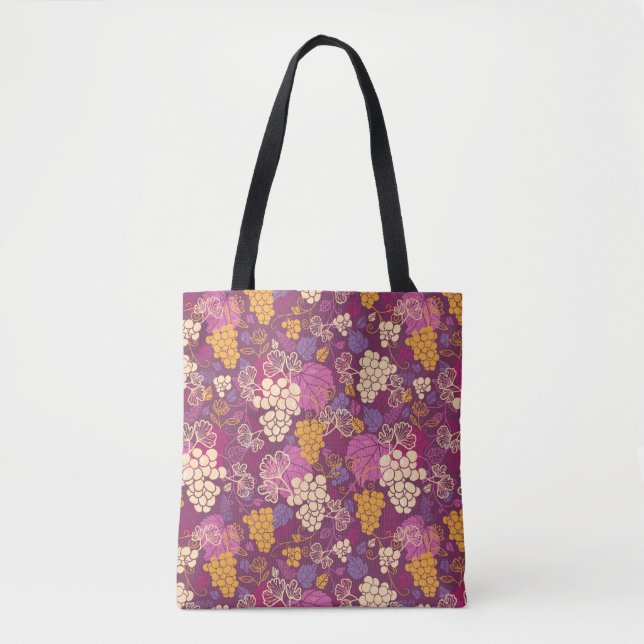 Süßer Weinrebemusterhintergrund Tasche (Vorderseite)