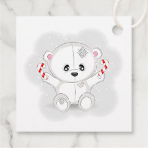 Süßer weißer Bär mit Candy Canes