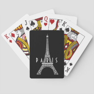 Süßer weißer Frankreich Paris Eiffelturm Spielkarten