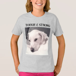 Süßer weißer Labrador-Mischlingshund-Foto zäh und  T-Shirt