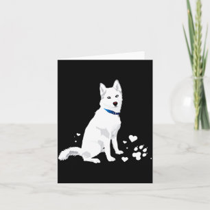 Süßer Weißer Sibirischer Husky Süßer Weißer Schnee Karte