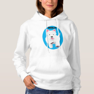 Süßer weißer West Highland Terrier Cartoon Hoodie