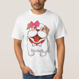 Süßer Welpe Hund Cartoon Englische Bulldogge T-Shirt