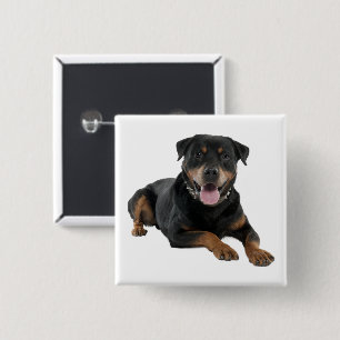 Süßer Welpe Hund Liebhaber Rottweiler Button