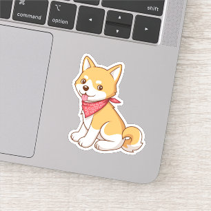 Süßer Welpe Hund Shiba Inu Aufkleber