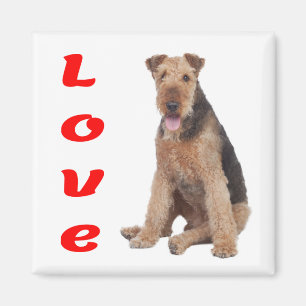 Süßer Welpe Hundemama Airedale Terrier Liebhaber Magnet