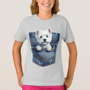 Süßer Welpe in einer Tasche T-Shirt