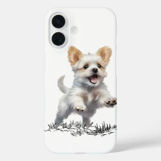 „Süßer Welpe iPhone 16 Hülle – Bezaubernde Hunde L
