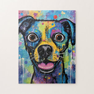 Süßer Welpe Lustiger Hund Mixed Media Tier Haustie
