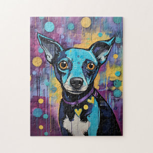 Süßer Welpe Lustiger Hund Mixed Media Tier Haustie