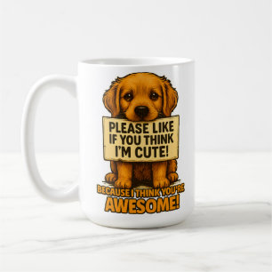Süßer Welpe, lustiger Hunde-Liebhaber-Spruch Kaffeetasse