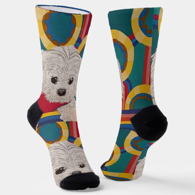 Süßer Welpe Socken (Gewinkelt)