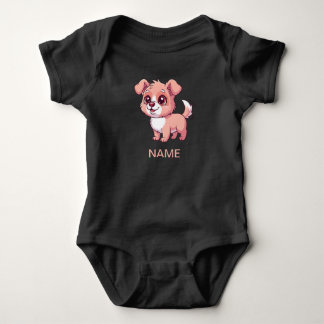 Süßer Welpen-Baby-Body Baby Strampler