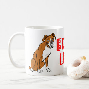 Süßer Welpen Cartoon Hund Liebhaber Boxer Kaffeetasse