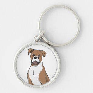 Süßer Welpen Cartoon Hund Liebhaber Boxer Schlüsselanhänger