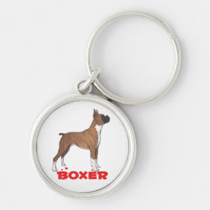 Süßer Welpen Cartoon Hund Liebhaber Boxer Schlüsselanhänger