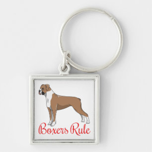 Süßer Welpen Cartoon Hund Liebhaber Boxer Schlüsselanhänger