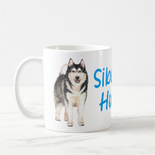 Süßer Welpen-Hundliebhaber-Wasserfarben-Sibirische Kaffeetasse