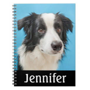 Süßer Welpenhund Liebhaber Border Collie Notizblock