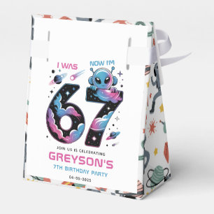 Süßer Weltraum 7. Geburtstag Sechs und Sieben Ja Geschenkschachtel