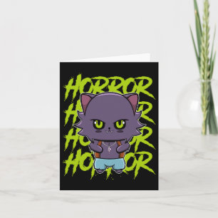 Süßer Werwolf Wolf und Anime-Horror-Lykanthrop für Karte
