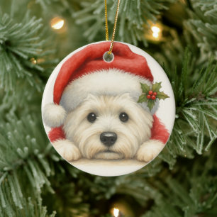 Süßer Westie Keramik Ornament