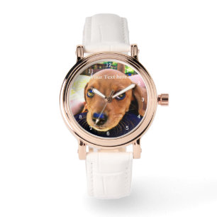 Süßer Wiener Dachshund-Hund Welpe Tier Tierliebhab Armbanduhr